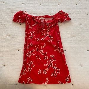 Red mini dress summer dress